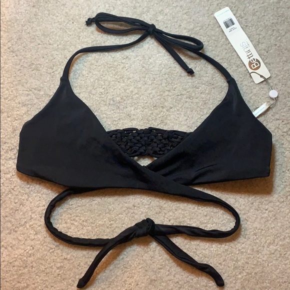 Bettinis resort wrap crochet-back triangle bikini top NWT - Picture 2 of 7